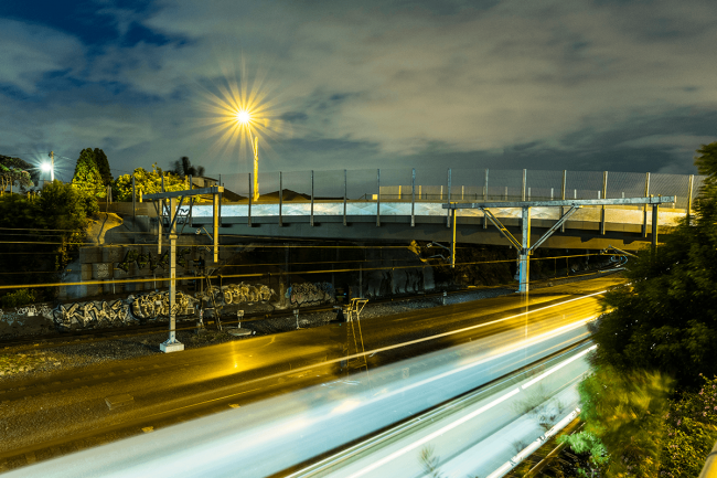 Allawah Rail Overbridge Replacement Night