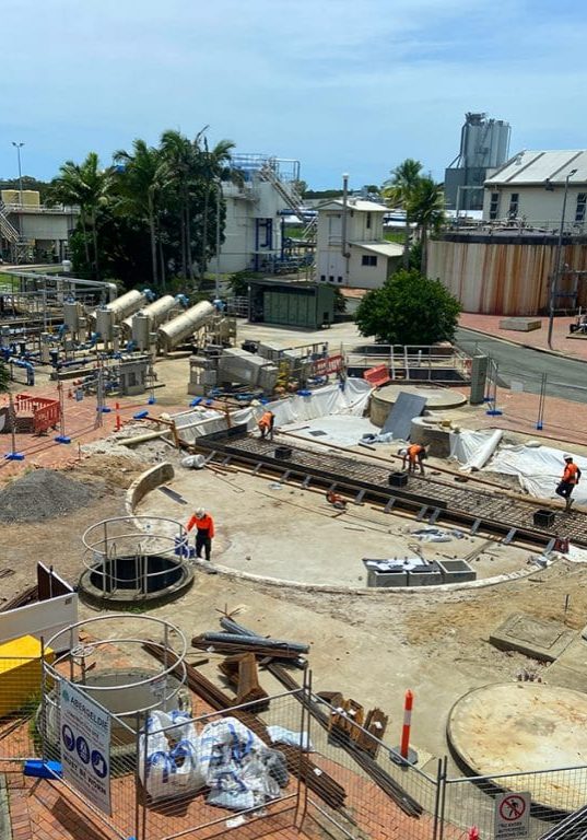 Maroochydore Sludge Thickening Upgrade Under Construction