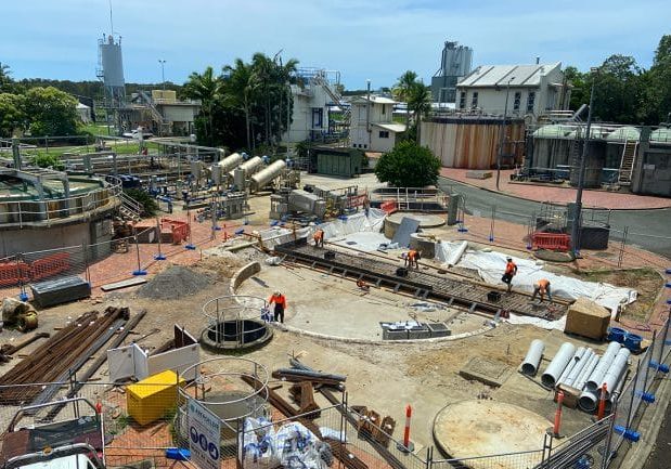 Maroochydore Sludge Thickening Upgrade Under Construction