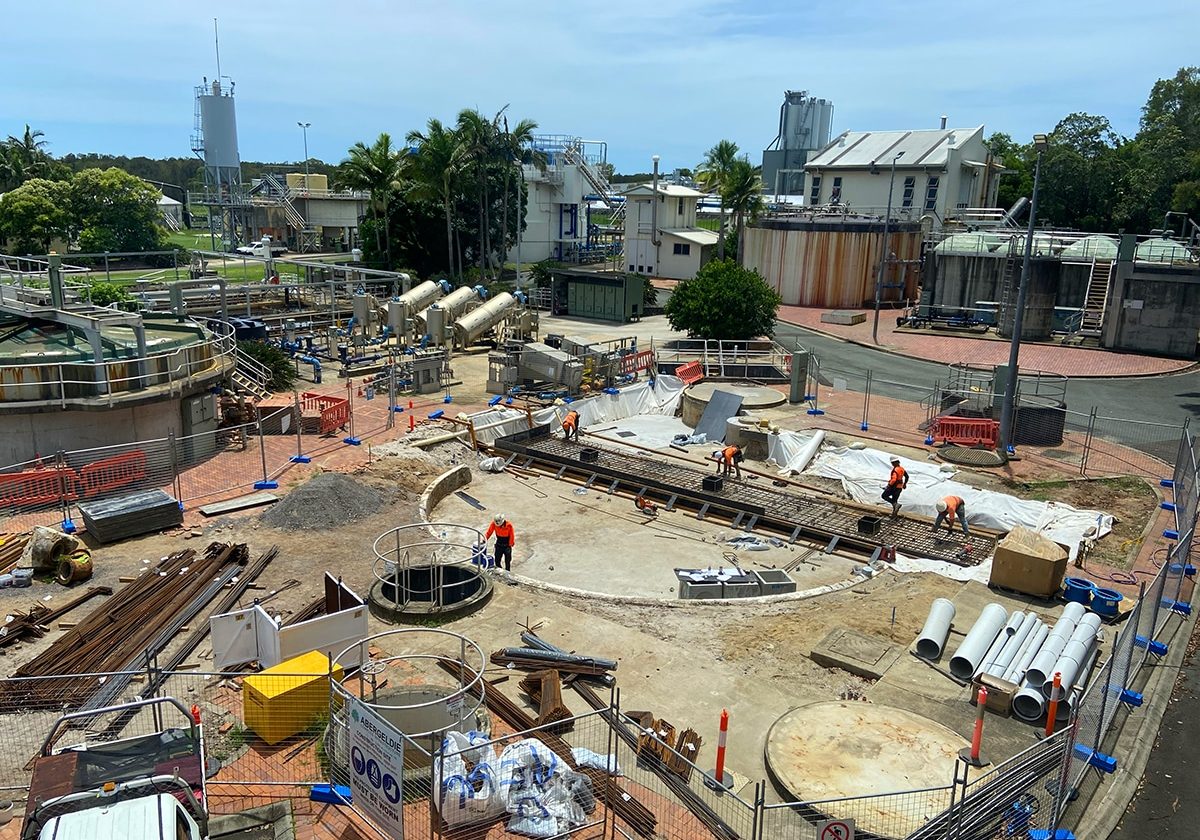 Maroochydore Sludge Thickening Upgrade Under Construction